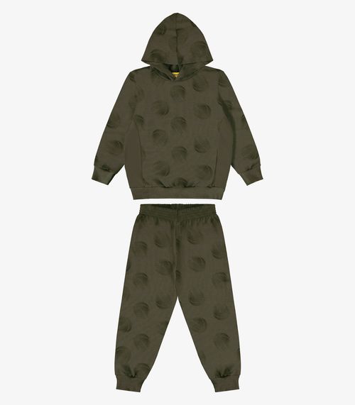 Conjunto Blusão Com Capuz E Calça Rovi Kids Verde
