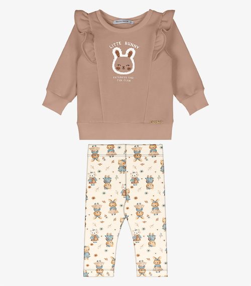 Conjunto de Blusão Com Legging Trick Nick Marrom