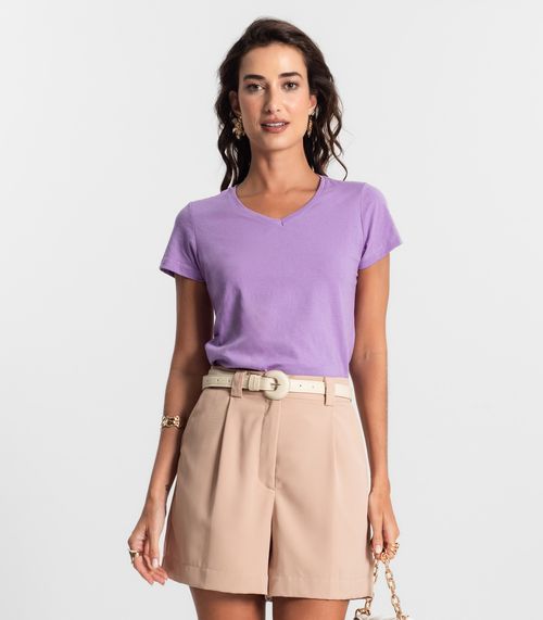 Blusa Feminina Meia Malha 30 Básica KO Roxo