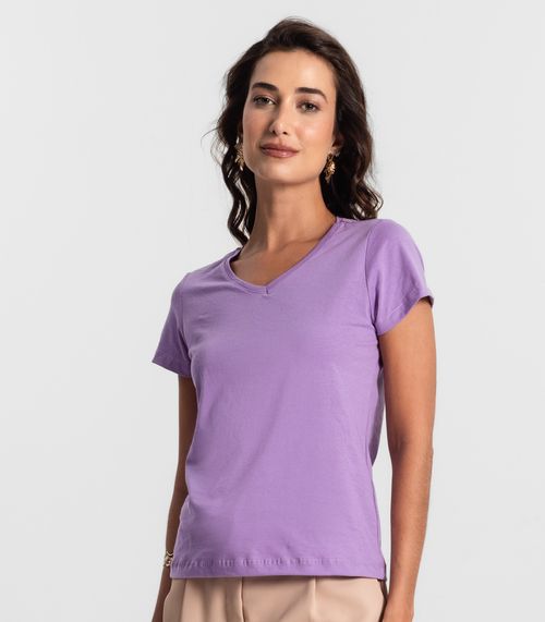 Blusa Feminina Meia Malha 30 Básica KO Roxo