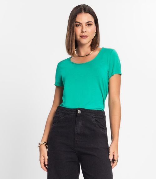 Blusa Feminina Viscotorcion Básica Rovitex Verde
