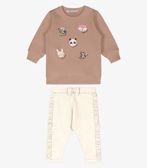 Conjunto Blusão Com Legging Trick Nick Marrom