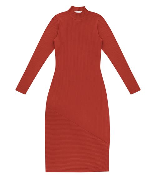 Vestido Midi Manga Longa Endless Vermelho