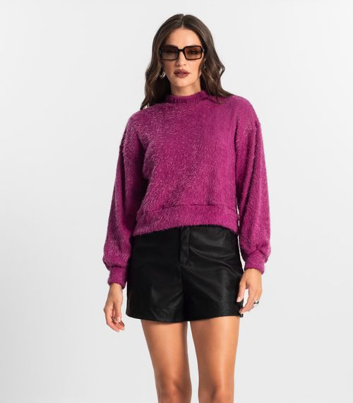 Blusão Feminino Tricô Endless Roxo