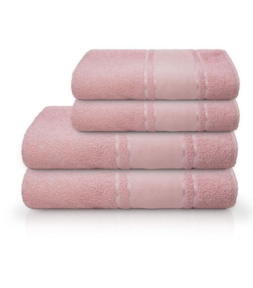 Toalha De Rosto Pinta E Borda Camesa Rosa