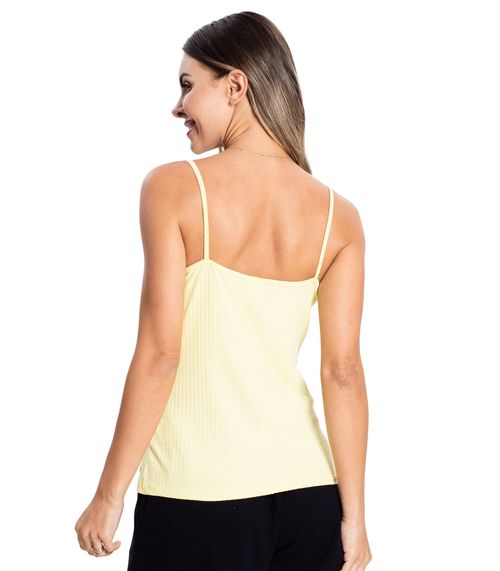 Blusa De Alça Feminina Ribana Canelada Rovitex Verde