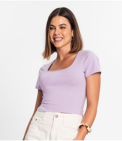 Blusa Cropped Feminina Rovitex Roxo