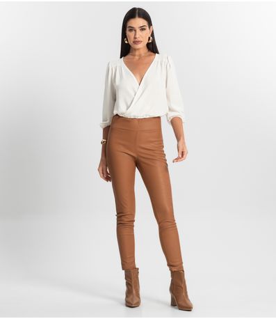 Calça Legging Feminina Rovitex Marrom