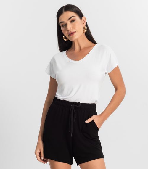 Blusa Feminina Viscotorcion Rovitex Branco