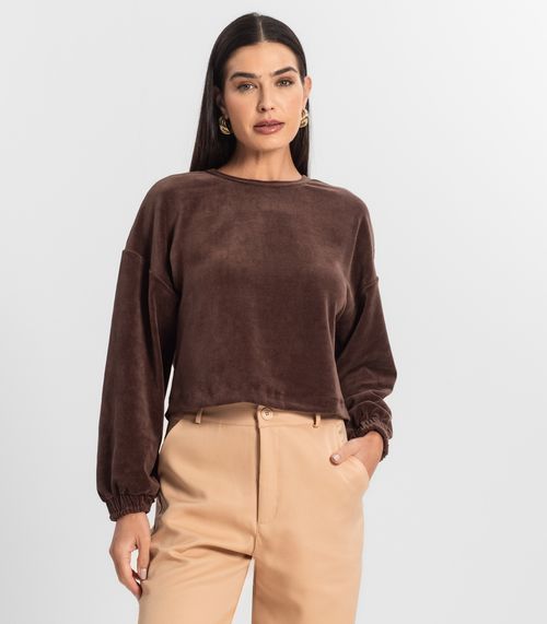 Blusão Feminino Plush Select Marrom