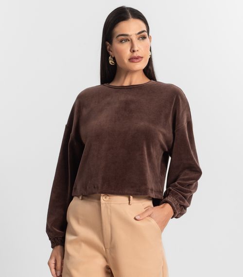 Blusão Feminino Plush Select Marrom