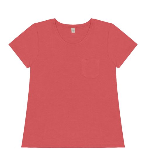 Blusa Feminina Viscotorcion Com Bolso Rovitex Laranja