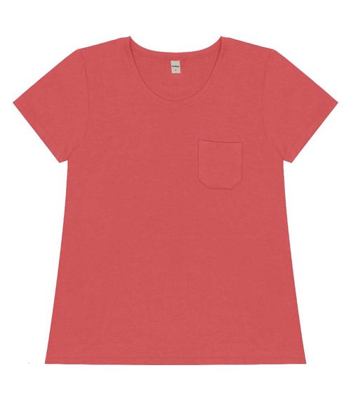 Blusa Feminina Viscotorcion Com Bolso Rovitex Laranja