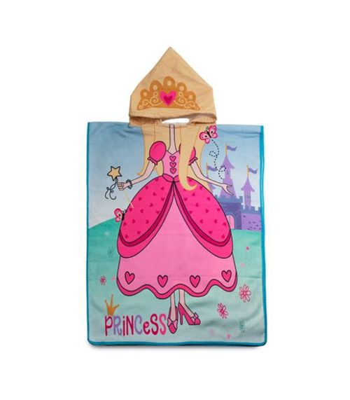 Poncho Infantil Atoalhado Camesa Rosa