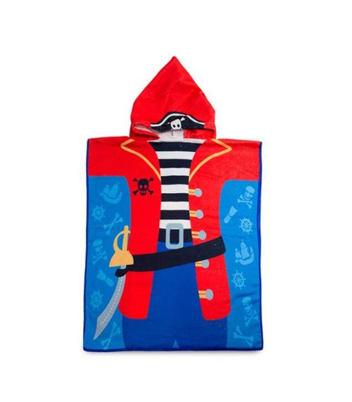 Poncho Infantil Atoalhado Camesa Vermelho