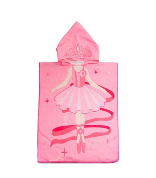 Poncho Infantil Atoalhado Camesa Rosa