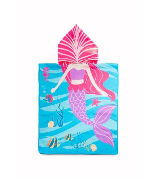 Poncho Infantil Atoalhado Camesa Azul
