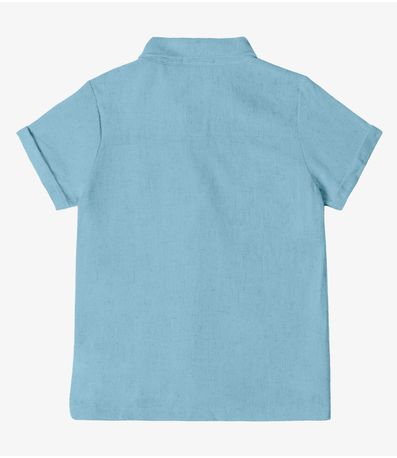 Camisa Infantil Menino Com Botões Trick Nick Azul