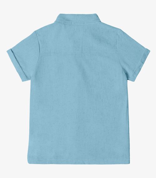 Camisa Infantil Menino Com Botões Trick Nick Azul