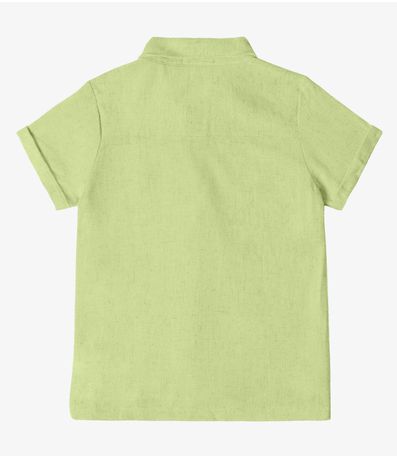 Camisa Infantil Menino Com Botões Trick Nick Verde