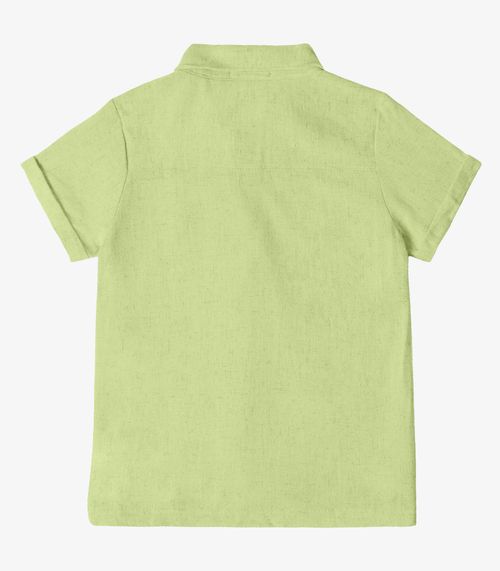 Camisa Infantil Menino Com Botões Trick Nick Verde