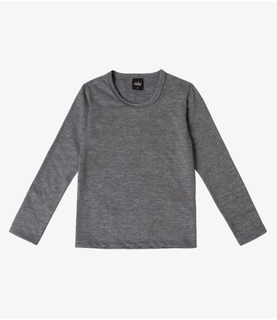 Blusa Manga Longa Infantil Select Cinza
