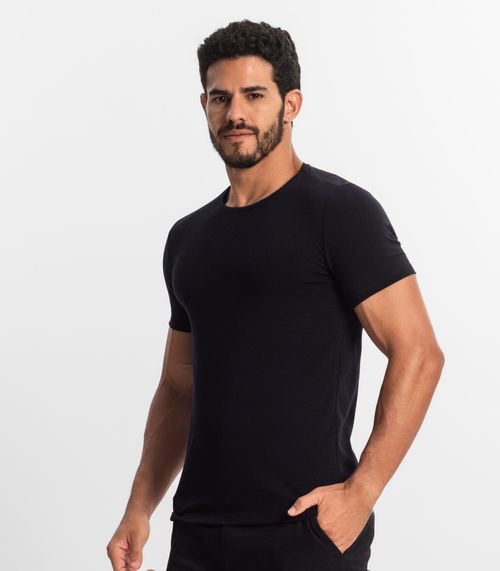 Camiseta Masculina Manga Curta KO Preto