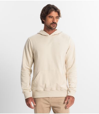Blusão Masculino Básico com Capuz Diametro Bege