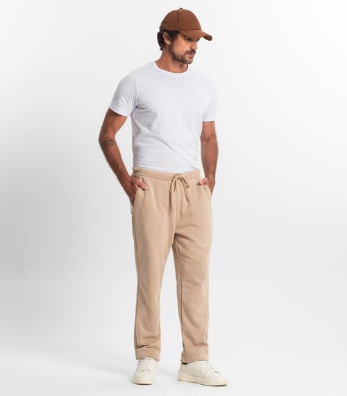 Calça Masculina Moletom Diametro Marrom