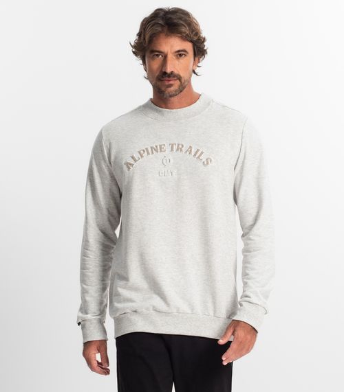Blusão Masculino Em Moletom Diametro Cinza