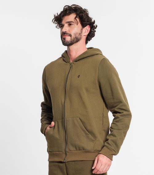 Jaqueta Masculina Plus Moletom Premium Diametro Verde