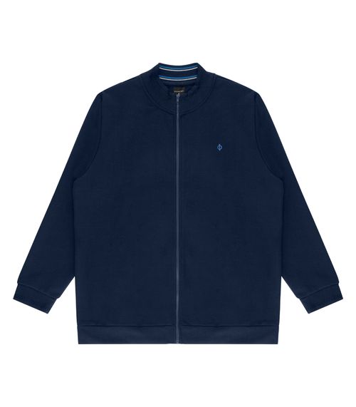 Jaqueta Masculina Plus Size Moletom Diametro Azul
