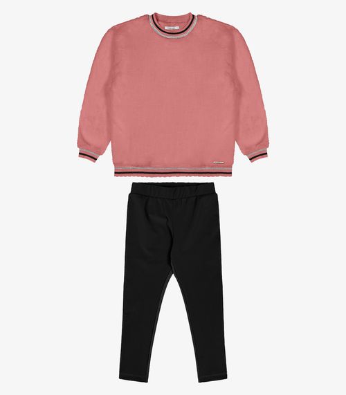 Conjunto de Blusão Com Legging Trick Nick Rosa