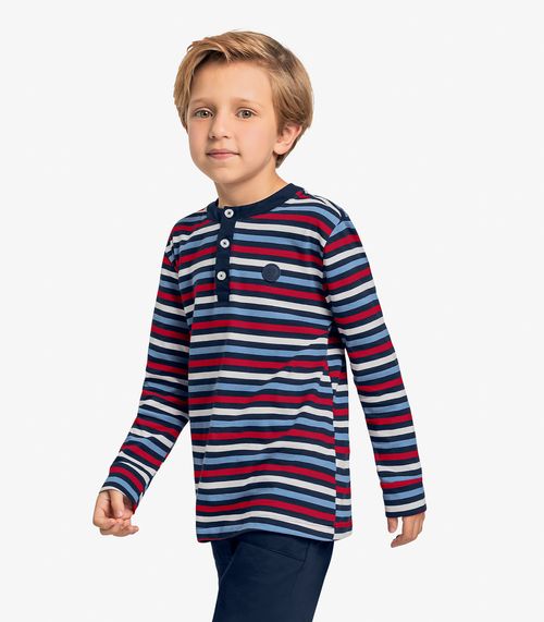 Camiseta Infantil Manga Longa Trick Nick Azul