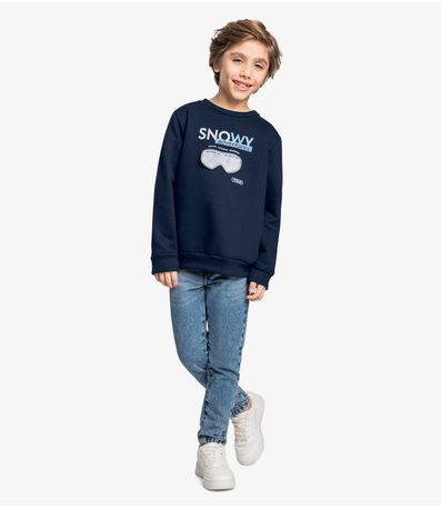 Conjunto Blusão Com Calça Jeans Trick Nick Azul