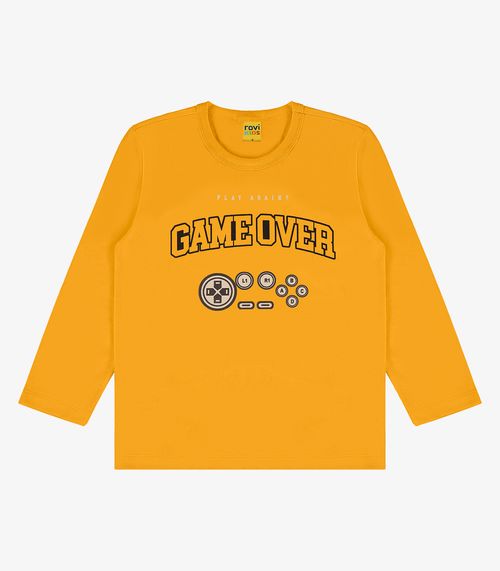 Camiseta Infantil Manga Longa Rovi Kids Amarelo