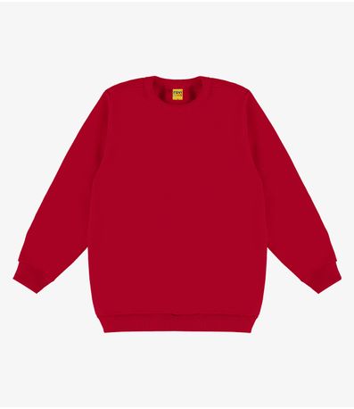 Blusão Infantil Moletom Básico Rovitex Kids Vermelho