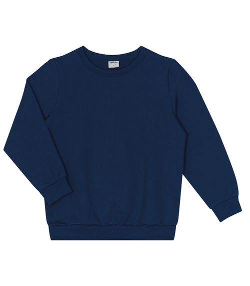 Blusão Infantil Moletom Básico Rovitex Kids Azul