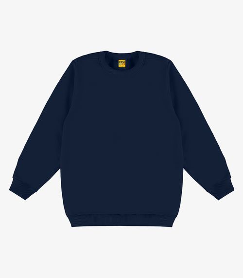Blusão Infantil Moletom Básico Rovitex Kids Azul