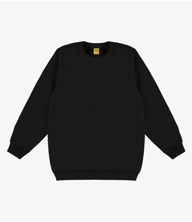 Blusão Infantil Moletom Básico Rovitex Kids Preto