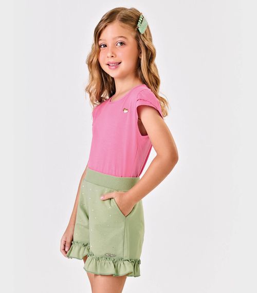Blusa Infantil Feminina Cotton Leve Trick Nick Rosa
