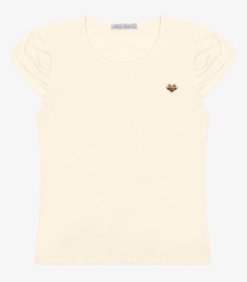 Blusa Infantil Feminina Cotton Leve Trick Nick Bege