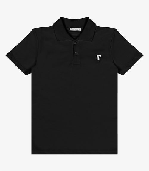 Camisa Polo Infantil Trick Nick Preto