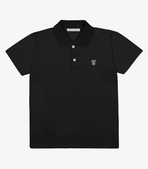 Camisa Polo Infantil Trick Nick Preto
