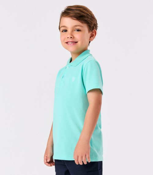 Camisa Polo Infantil Trick Nick Azul