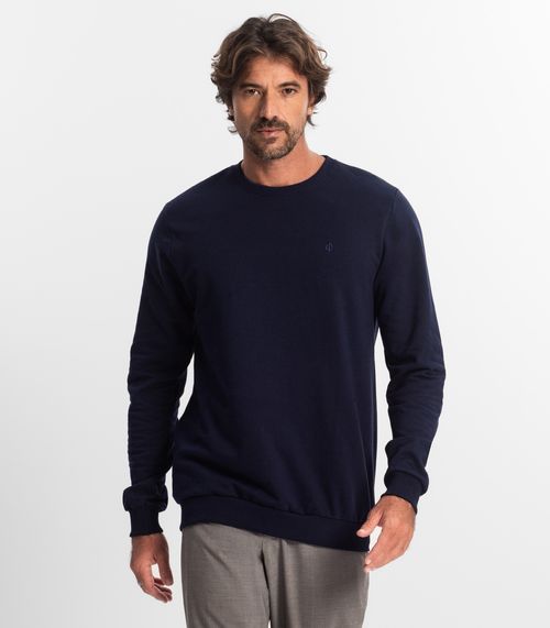 Blusão Masculino Plus Size Moletom Básico Diametro Azul