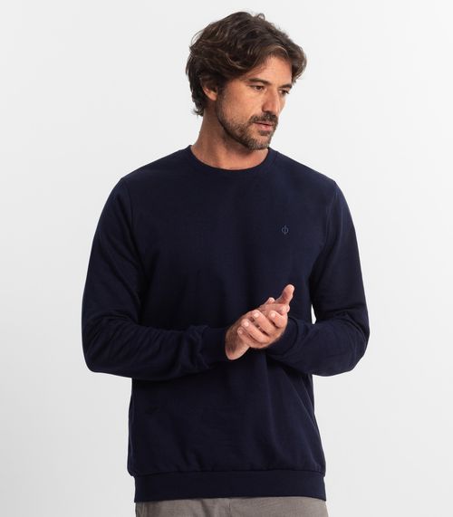 Blusão Masculino Plus Size Moletom Básico Diametro Azul