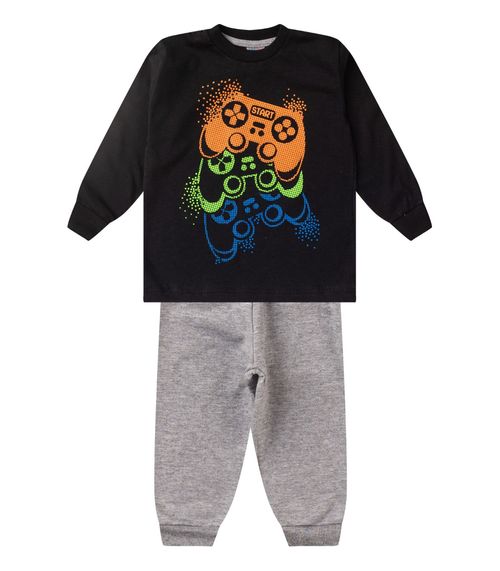 Conjunto Infantil Menino Meia Estação Kappes Preto