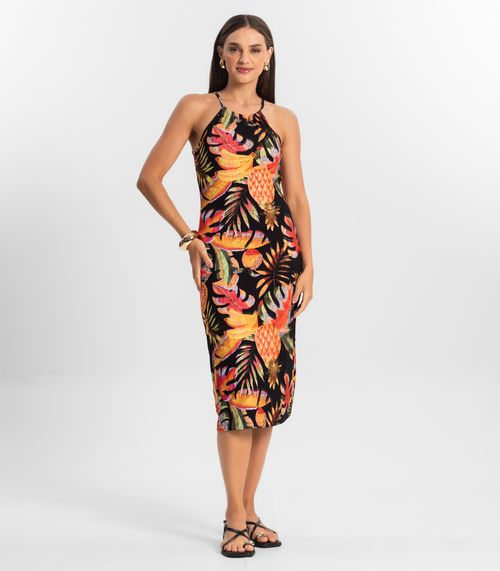 Vestido Feminino Ribana Canelada Select Preto