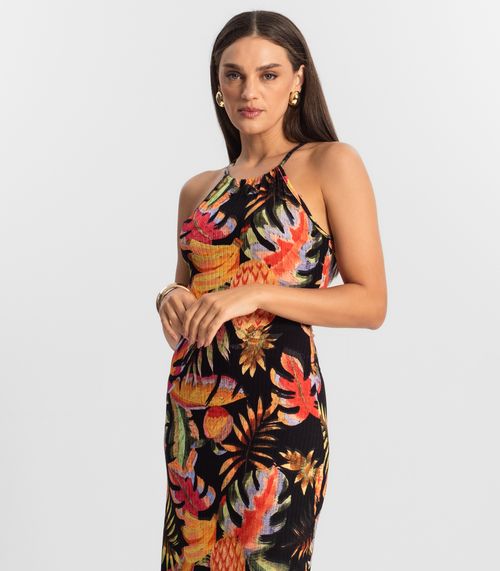 Vestido Feminino Ribana Canelada Select Preto